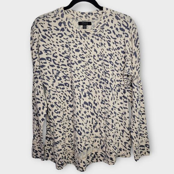Kelly Renee Leopard Print Long Sleeve Tunic Oversized Shirt Women Sz Small - Picture 1 of 9